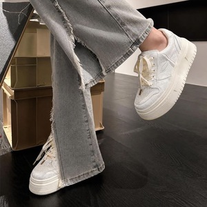 Zapatillas deportivas casuales versátiles para mujer, con plataforma, que aumentan la altura, estilo nuevo primavera 2026, zapatillas deportivas blancas para estudiantes - Product Image 2