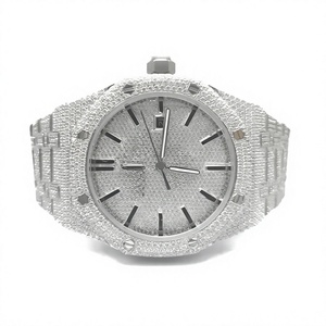 Reloj de Lujo de Acero Inoxidable con Cristales Analógicos VVS y Diamantes Moissanite, Totalmente Cubierto de Piedras, Estilo Hip-hop, Automático, para Hombre y Mujer - Product Image 1