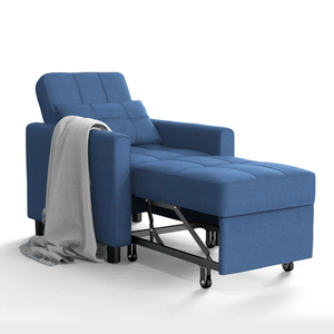 Canapé-lit pliable Pinzhi Home personnalisé <span class=keywords><strong>bleu</strong></span>, petit canapé-lit pliable avec rangement - Product Image 3