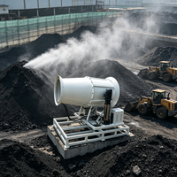 Canon à brouillard monté sur camion de 50 mètres avec rotation à 360 degrés pour la réduction de la poussière dans la construction routière et les travaux de terrassement