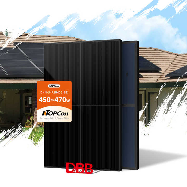 DAH 430W 440W 450W 455W 460W Bifacial N-Type Topcon Solar Panel 182mm ...