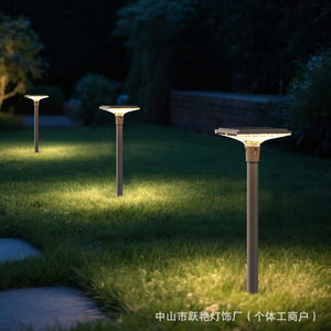 Yueyan Modern Minimalist Solar Garden <b>Light</b> Waterproof Aluminum Lawn Lamp <b>For</b> Outdoor <b>Pathway</b> Yard 10-15W - Product Image 4
