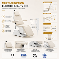 Fauteuil inclinable électrique, lit de soin électrique pour salon de beauté, table d'examen médical multifonctionnelle pour clinique dentaire et esthétique