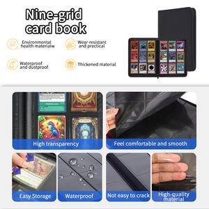 Album photo à fermeture éclair en cuir PU pour le baseball, le trading de cartes, contient des protège-cartes, fichier à 9 pochettes, classeur pour cartes à collectionner 360 cartes - Product Image 2