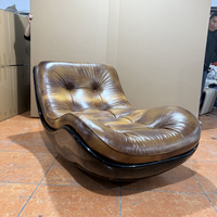Nouvelle Arrivée - Fauteuil Inclinable de Luxe Haut de Gamme en Cuir et Fibre de Verre pour Salon - Chaise Longue Individuelle Confortable et Minimaliste pour Chambre à Coucher