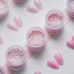 Feishi fabricant 12 couleurs rose <span class=keywords><strong>série</strong></span> 3 en 1 trempage sculpté Extension poudre acrylique flocons mélangés paillettes - Product Image 5