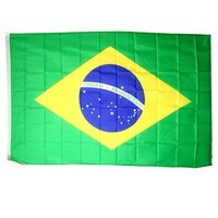 Drapeau national du Brésil imprimé en polyester 100 % neuf, 3x5 pieds, vente en gros