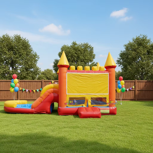 Château gonflable commercial <span class=keywords><strong>avec</strong></span> toboggan aquatique, combo château gonflable en PVC <span class=keywords><strong>avec</strong></span> <span class=keywords><strong>piscine</strong></span> à jets d'eau pour enfants, aire de jeux extérieure - Product Image 6