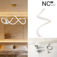 Lumière d'ambiance à intensité variable 360° °   Tube néon flexible pour plafond, installation 3D, pliage, étanche IP67, lumière LED néon 3000K~1800K, dimmable à chaud