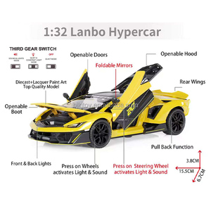 Coche de Juguete de Metal a Escala 1:32, Modelo de Coche de Carreras <span class=keywords><strong>Rambo</strong></span> Super Racing, Simulación de Aleación con Sonido y Luz, Regalo - Product Image 4