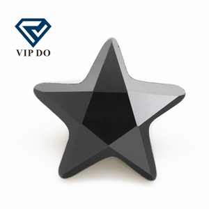 5A qualità di grado 3*3mm-12*12mm nero a forma di stella a cinque punte cubic zirconia pietre preziose sciolte stella sintetica taglio diamante CZ pietre - Product Image 1