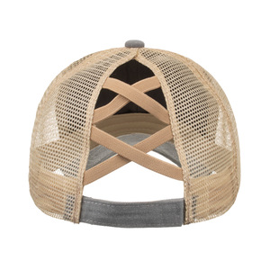 Gorra de béisbol de 6 paneles de terciopelo con acabado brillante vintage lavado, banda elástica ajustable, diseño de pico de pato apto para cola de caballo, para exteriores - Product Image 3