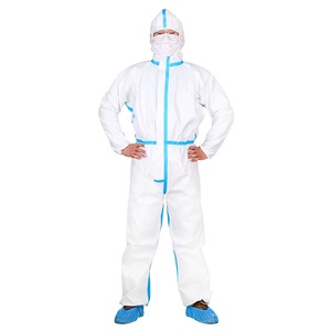 Combinaisons <span class=keywords><strong>de</strong></span> <span class=keywords><strong>protection</strong></span> jetables non tissées micropores avec bandes, combinaisons <span class=keywords><strong>de</strong></span> <span class=keywords><strong>protection</strong></span>, bottes combinées, combinaisons cousues bleues - Product Image 2