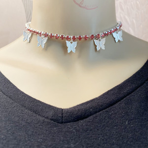 Collar con Colgante Geométrico de Mariposa, Aleación de Zinc, Engaste de Canal, Joyería de Fiesta para Mujer - Product Image 2