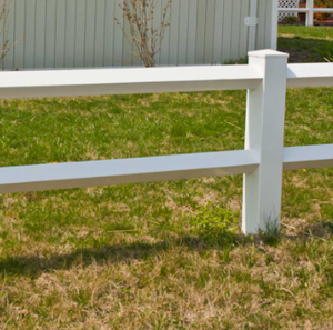 Diamond Post &amp; Rail, Horse <strong>Stallion</strong> Rail Fence, White <strong>Black</strong> Vinyl Diamond Rail Fencing - Product Image 3