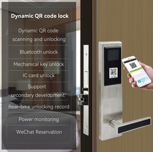 QRLock พร้อมระบบล็อคประตูโรงแรมที่ได้รับการรับรองความปลอดภัยสูง ผลิตจากสแตนเลสขัดเงา ควบคุมผ่านแอปพลิเคชันมือถือ พร้อมเครื่อง<span class=keywords><strong>สแกน</strong></span>คิวอาร์โค้ด สำหรับเรือสำราญ - Product Image 1