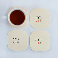 Sous-verres en bois personnalisés avec logo pour la décoration des tasses, pour les maisons et les restaurants