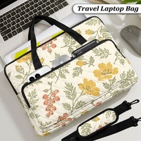 Sac pour ordinateur portable matelassé personnalisé avec imprimé tropical Ilima d'Hawaï, style Art déco floral, pour le shopping, les voyages et le transport quotidien