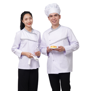 Custom Logo <b>Chef</b> Uniform Set Double Breasted <b>Chef</b> Jacket with Apron OEM Factory Supply - Product Image 1