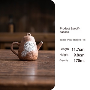 Teiera in ceramica stile giapponese fatta a mano in stile Kung Fu Vintage Old Rock <span class=keywords><strong>Silver</strong></span> teiera Set da tè e caffè - Product Image 6