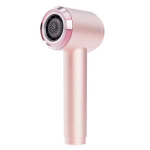 High Speed Wireless Hair Dryer With Negative Ion Hot Cold Air Constant Temperature DC Motor Battery Powered Pink And Black - Product Image 1