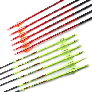 Hottest Colorful Spine 400 / 500 / 600 / 700 / 800 / 900/1000 ID 4.2mm Orange and yellow Carbon arrow and bow