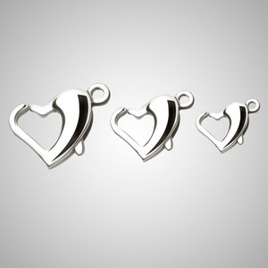 Boucle à ressort en forme de coeur d'<span class=keywords><strong>amour</strong></span> en acier inoxydable en gros <span class=keywords><strong>pour</strong></span> la fabrication de colliers accessoires de bijoux à bricoler soi-même DLPJ041 - Product Image 2
