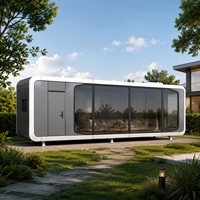 Cabane de jardin extérieure, pièce de loisirs pour cour arrière, bâtiment de jardin modulaire, espace de vie extérieur, structure en acier galvanisé A7