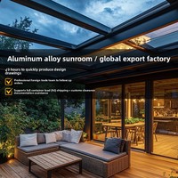 Véranda en aluminium GREATMEN, serre, jardin d'hiver, pièce en verre pour villa, extérieur, avec isolation thermique, sur mesure