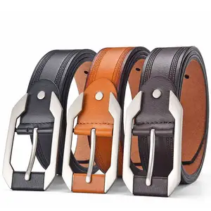 Belt Factory direct supplier western pu leather designer men belts good quality leather belt for men factory pin buckles