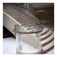 Balustrade d'escalier de conception moderne en verre trempé thermofusible