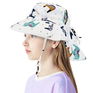 Chapeau pliable à Large bord pour enfants en bas âge, Protection solaire, casquette avec grand rabat de cou, seau personnalisé, pour bébé<span class=keywords><strong>s</strong></span> - Product Image 2