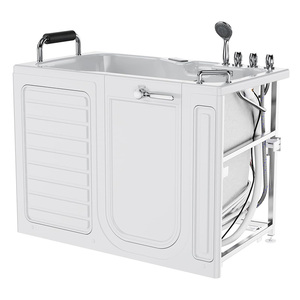 <span class=keywords><strong>Baignoire</strong></span> balnéo rectangulaire en acrylique avec 25 jets <span class=keywords><strong>de</strong></span> massage chauffants, porte battante vers l'extérieur, vidange à droite, pour seniors - Product Image 6