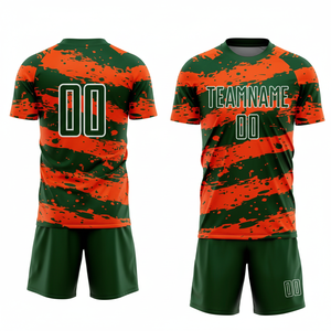 ชุดเสื้อฟุตบอลผ้าโพลีเอสเตอร์สำหรับผู้ชายชุดฟุตบอลระบายอากาศได้ดีพิมพ์ลายได้ตามต้องการสไตล์ใหม่ - Product Image 1