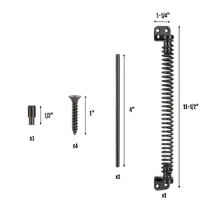 Hillmaster cổng tự động đóng cửa phần cứng với công cụ điều chỉnh cho gỗ và vinyl hàng rào tự đóng cửa ngoài trời mùa xuân