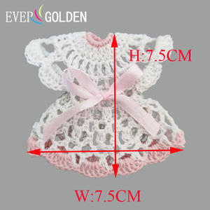 7.5x7.5厘米可爱婴儿淋浴钩针迷你连衣裙时尚迷你连衣裙贺卡服装婚礼祝福明信片 - Product Image 3