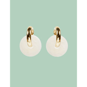 YFB E435 Fashion Spring Summer <b>Earrings</b> <b>Resin</b> & Stainless Steel 3cm Hoop Diameter Wholesale - Product Image 2