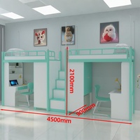 Lit superposé double en métal moderne et durable - Portable, convertible, réglable, pliable, taille standard pour l'école, le dortoir, l'appartement, l'hôtel