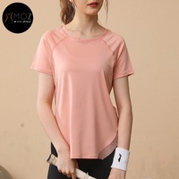 Atasan Yoga Wanita Bahan Mesh Ringan - Bernapas, Cepat Kering, Peregangan Empat Arah, Kaos Lari Ukuran Besar, Grosir, Logo Custom