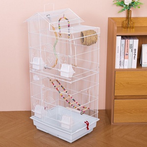 Jaula de Lujo Extra Grande de Hierro Forjado para Pájaros, Voladero Abierto para Loros, Jaula de Vuelo con Plataforma de Juego, Venta al por Mayor - Product Image 3