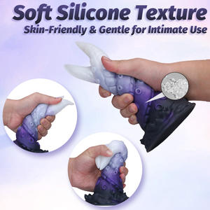 Un <span class=keywords><strong>gode</strong></span> en silicone de forme irrégulière, doux et élastique, stimule le point G, et peut être utilisé dans le vagin et <span class=keywords><strong>l</strong></span>'<span class=keywords><strong>anus</strong></span>. - Product Image 3