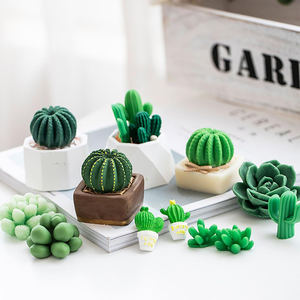 Moule en silicone 3D en forme de fleur succulente, polyvalent, facile à démonter, qualité alimentaire, résistant au four, écologique, pour bougies, diffuseurs d'arômes, gâteaux - Product Image 2