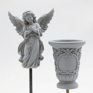 Décorations de tombes pour <span class=keywords><strong>cimetière</strong></span>, vases de <span class=keywords><strong>cimetière</strong></span> personnalisés avec pics pour décorations de jardin, cadeaux commémoratifs de jardin imperméables - Product Image 1