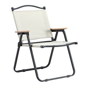 DB-Silla plegable de 2 piezas para exteriores, ligera, color beige, para acampar en interiores, picnics, playa, patio trasero, barbacoa, gimnasio y viajes, para uso en interiores - Product Image 3