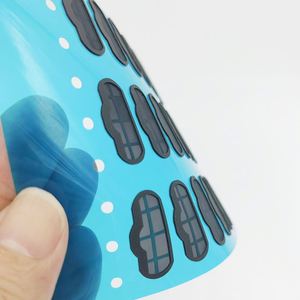 Die Cutting Excellent Black Color PORON EVA PE Foam <b>Silicon</b> Foam Die-Cuts Pads Self-Adhesive PET Blue Transparent Film - Product Image 2