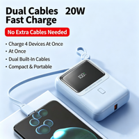Nouvelle mini batterie externe électronique 10000 mAh, mince et portable, avec câble USB-C, batterie externe 10000 mAh