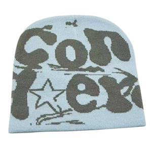 Trendy <b>hats</b> spicy girl letters colorful hip hop subcultures niche street knitted <b>hats</b> Vietnam origin Customizable - Product Image 2