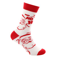 Chaussettes de sport décontractées en coton jacquard personnalisées avec logo du Père Noël rouge et vert sur le thème de Noël d'hiver
