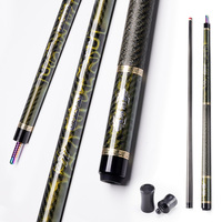 TuoYuan Queue de billard en fibre de carbone pour entraînement, pointe solide de 11,5 mm, surface noire mate, fabricant OEM, pour billard 9 boules