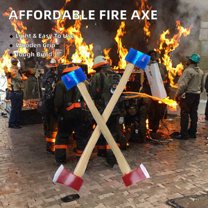 一鼎碳钢消防斧头，带木柄610毫米，全长3.5磅，用于DIY分级 - Product Image 2